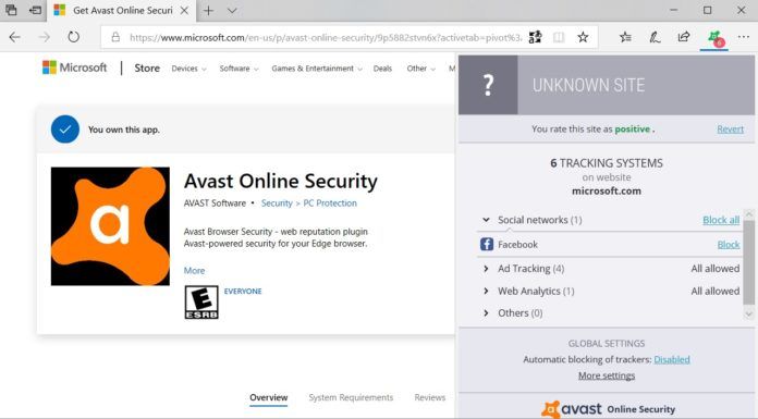 Avast正式發(fā)布面向Microsoft Edge的擴(kuò)展！